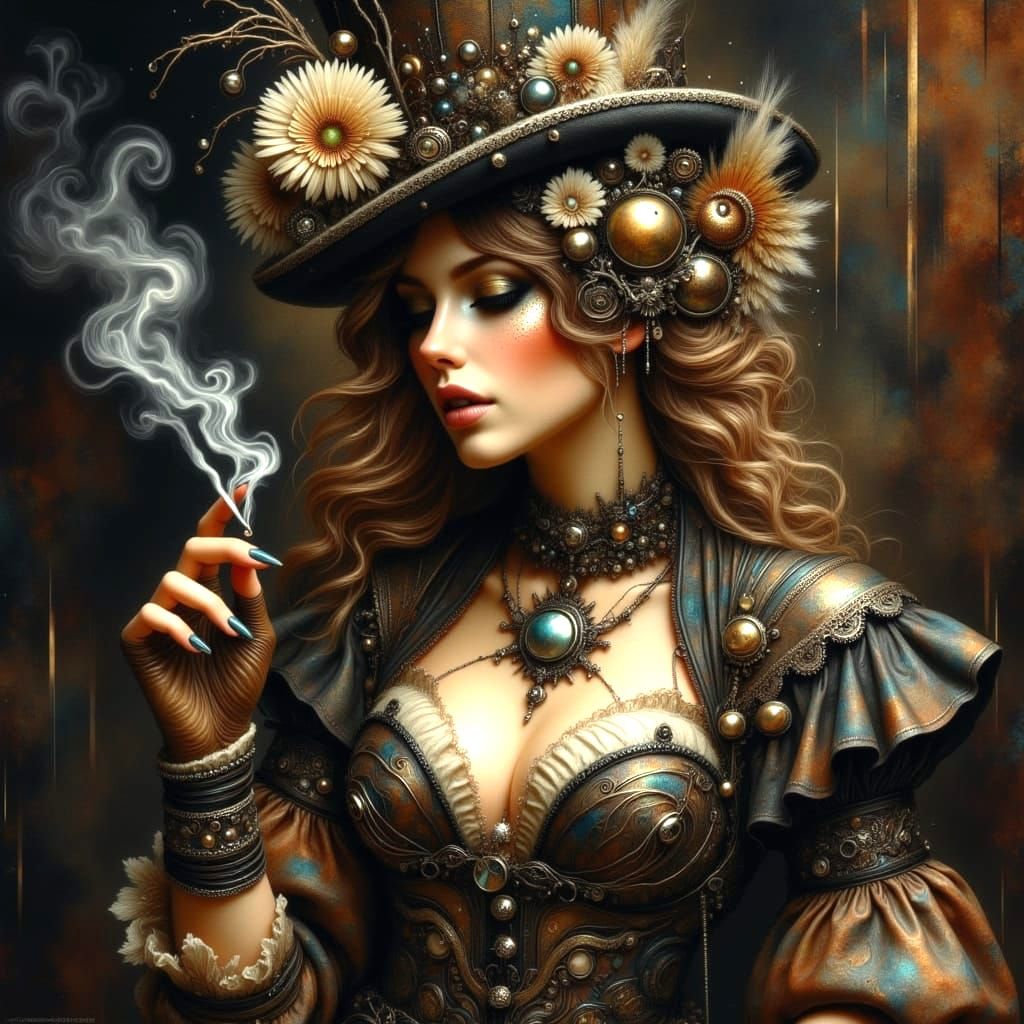 Steampunk Siren in Elegant Distress