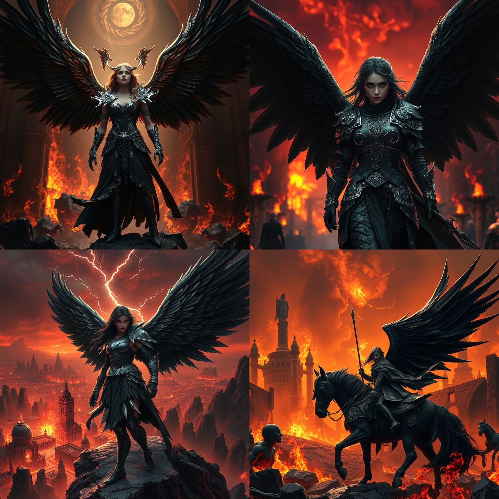 Fallen Angel's War: Redemption in Dark Fantasy Art