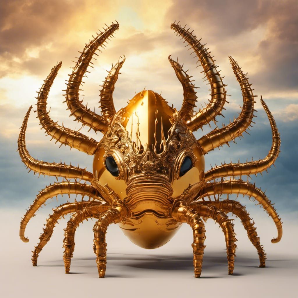 Menacing Steampunk Alien with Intricate Claw Design