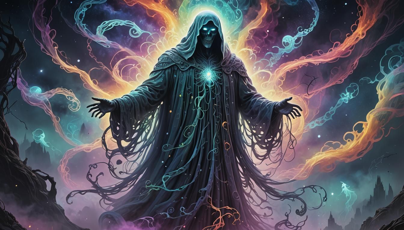 Astral Ghost in Cosmic Horror Illustration