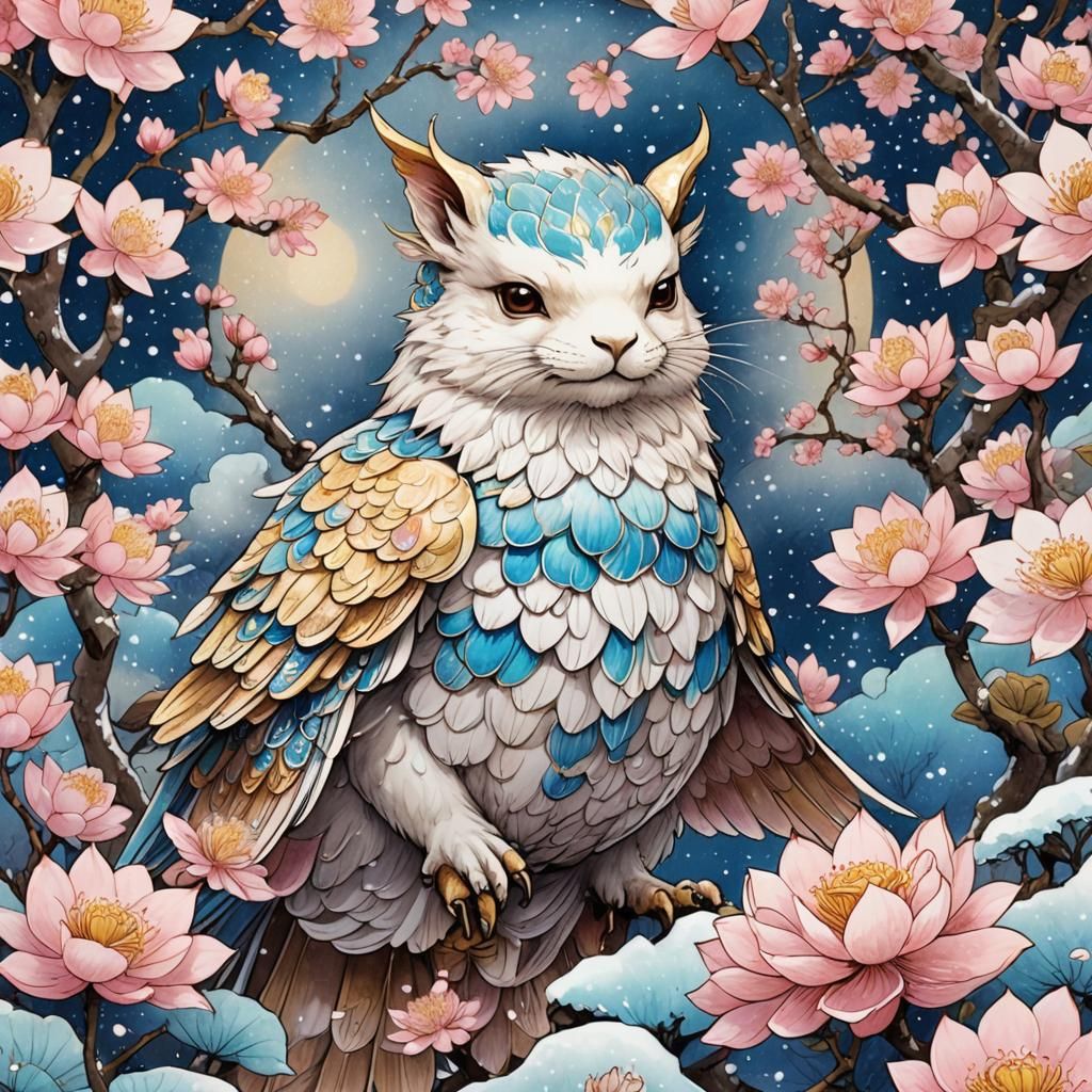 Seraphim Kappa in Snowy Anime Landscape