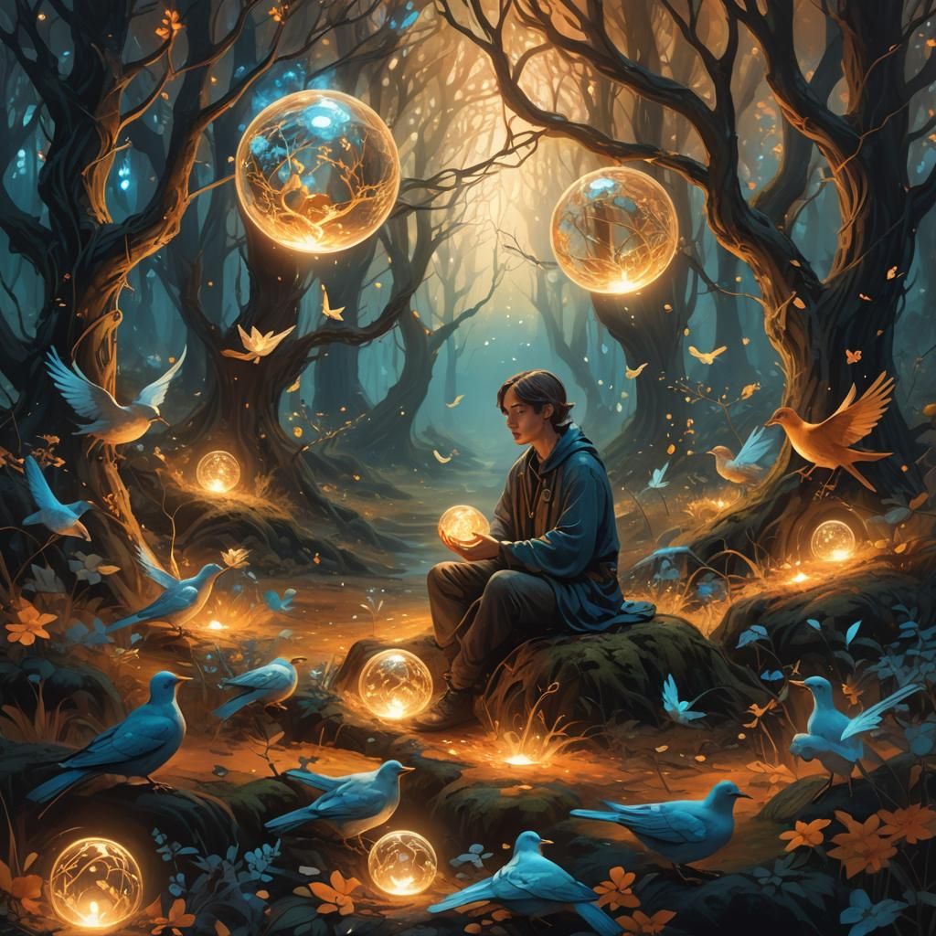 Ethereal Forest Healer Releases Iridescent Birds