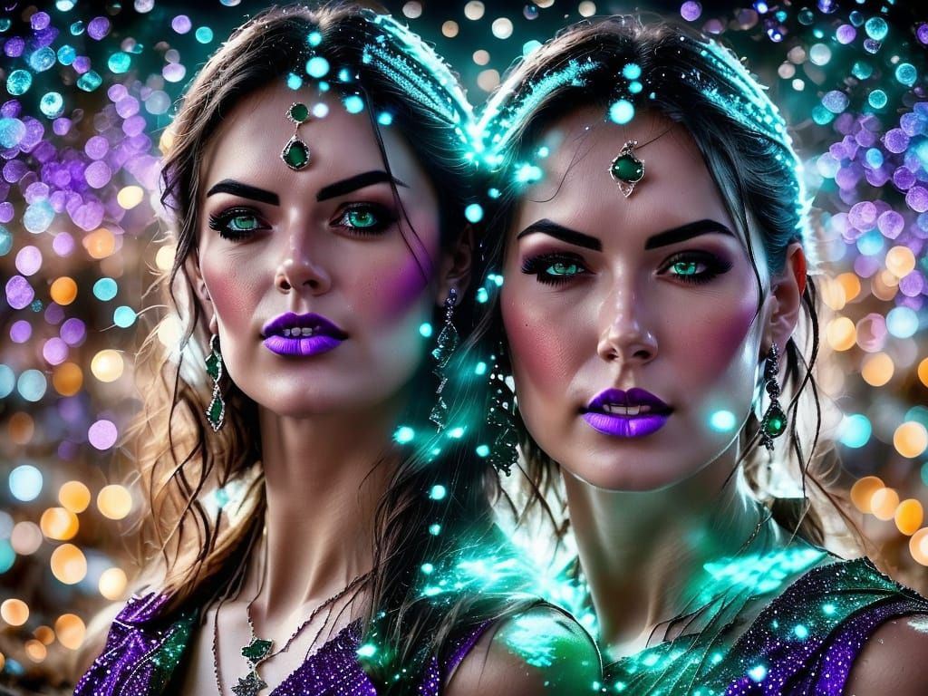 Intimate Hyperrealistic Scene of Forbidden Love Under a Dese...