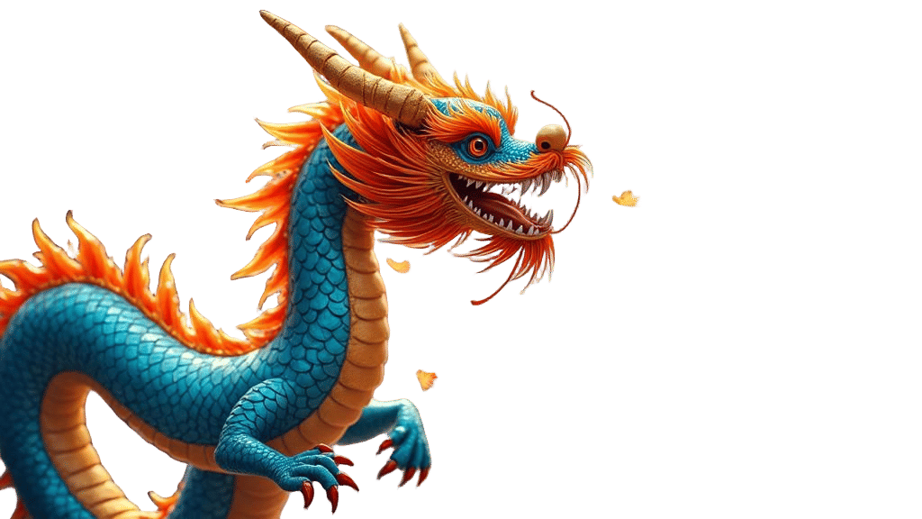 Vibrant Chinese Festival Dragon Illustration