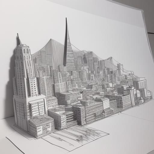 Minimalist Pen and Ink Sketch of San Francisco