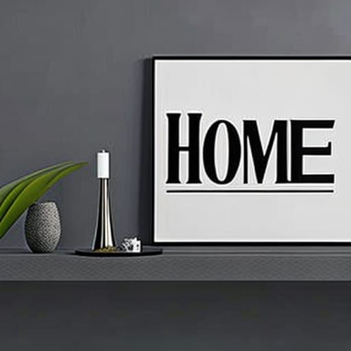 Black Sign with "HoMe" in Monet Style