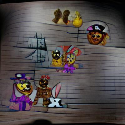 Animatronic Characters in a Dark, Horror Setting