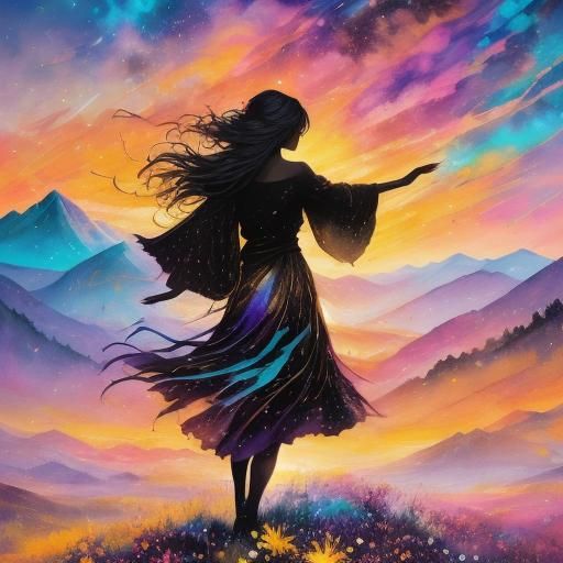 Silhouette in the sunset