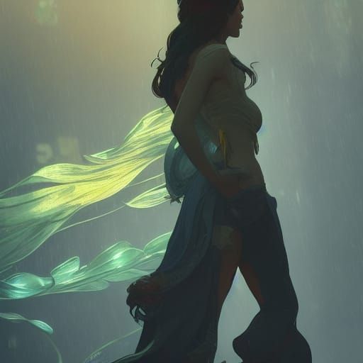 Goddess Portrait with Dynamic Lighting