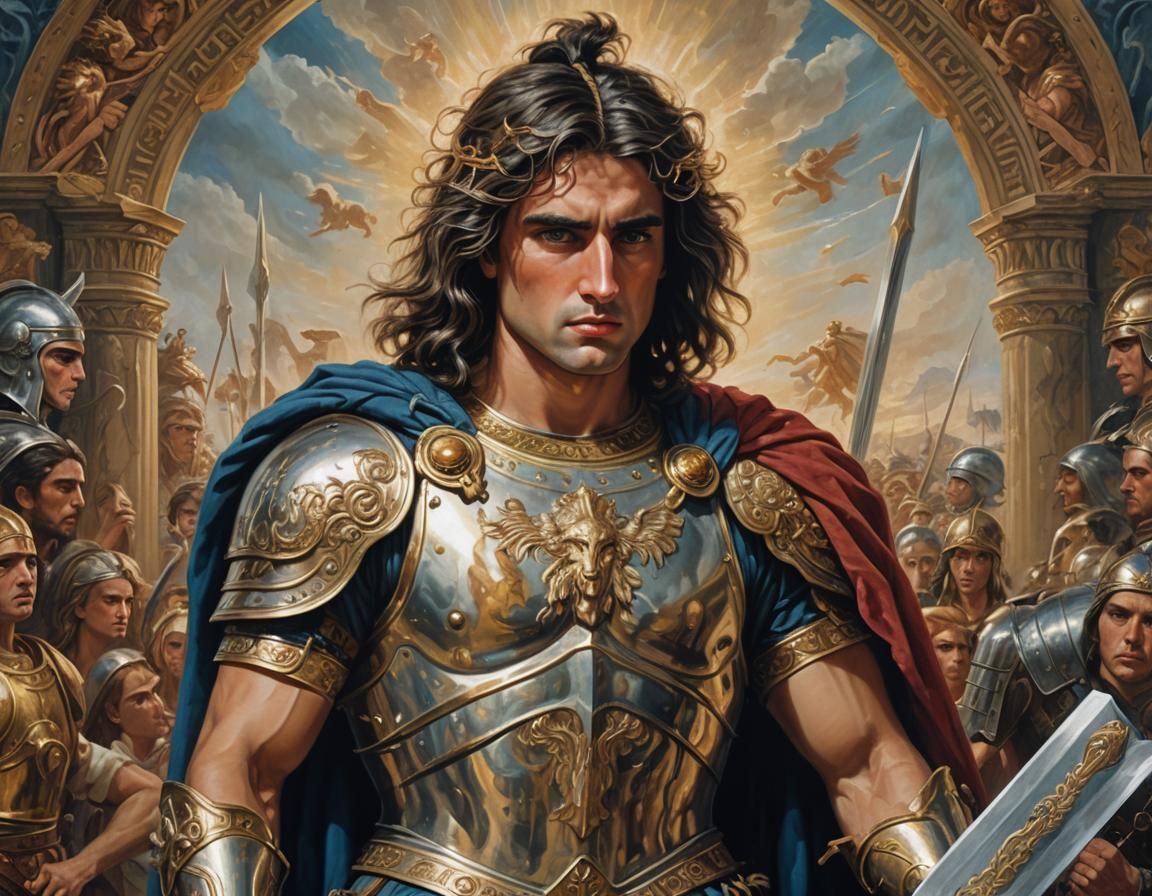 Alexander the Great Portrait in Hyperrealistic Painting