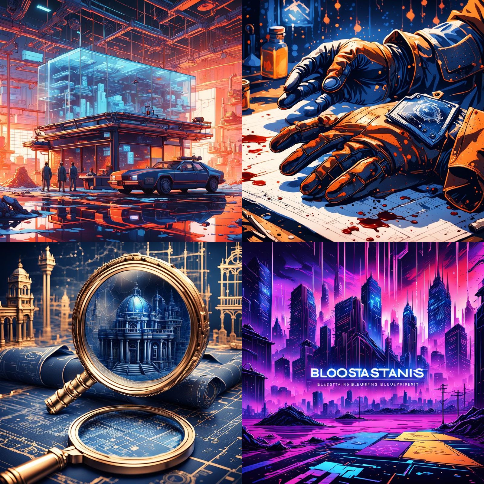 Podcast Cover: Bloodstains and Blueprints, Fantasy Art