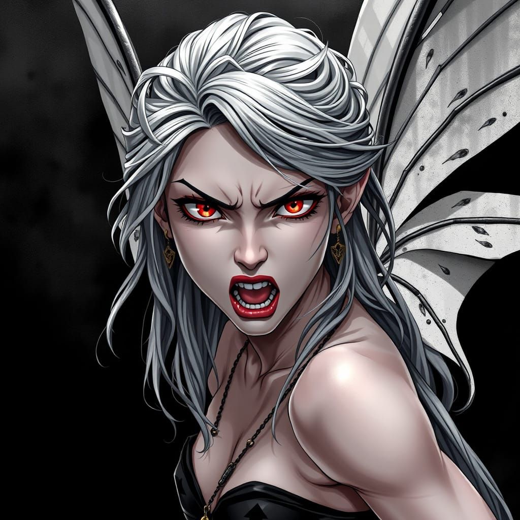 Anime Greek Fury Fairy in Julie Bell Style