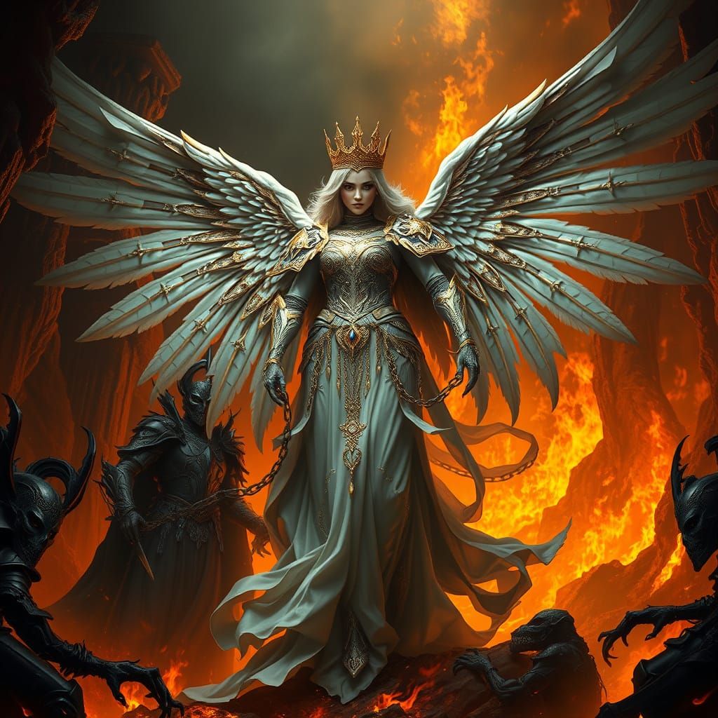 Heavenly Angel Captive in Hell's Depths
