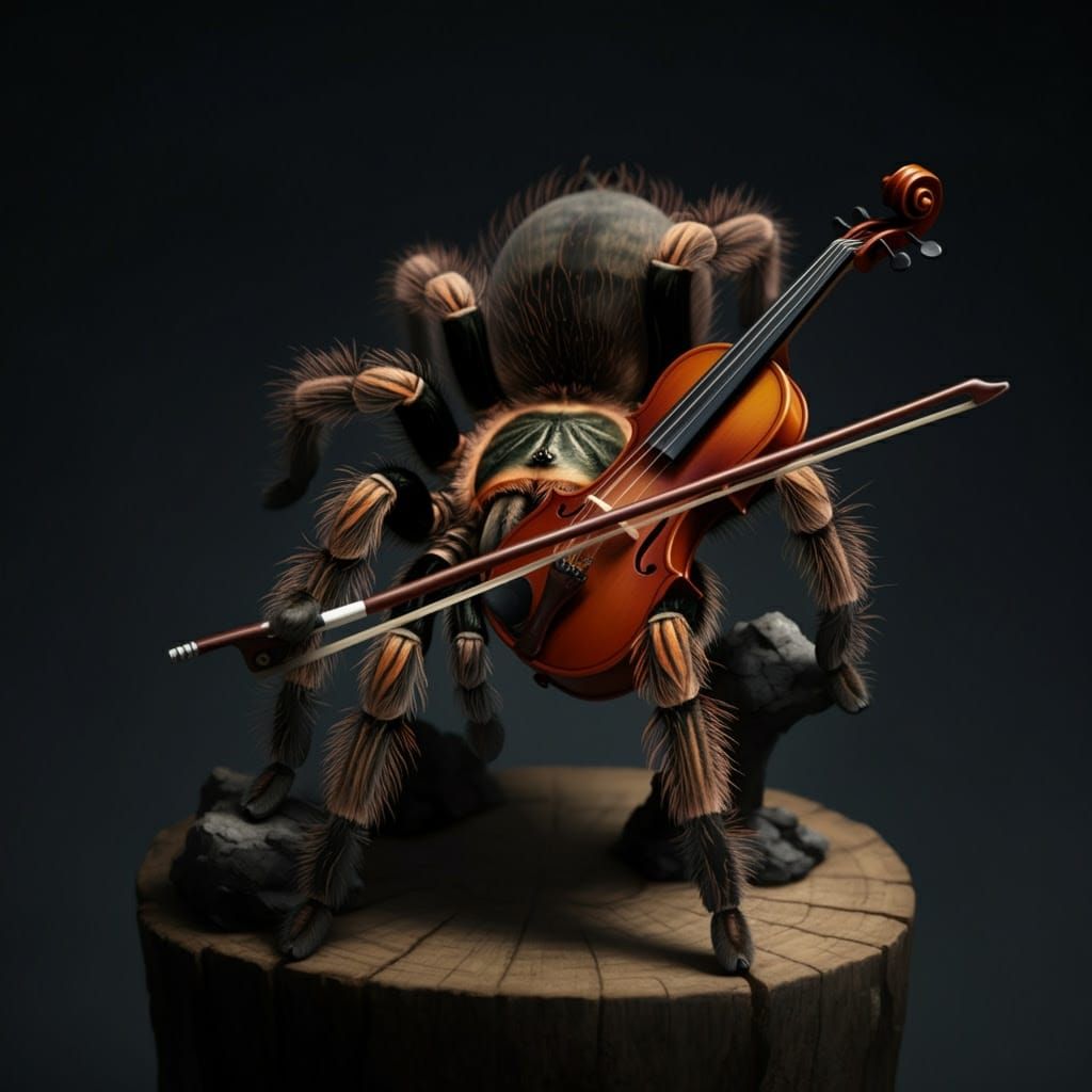 Tarantula Plays Violin: An Unexpected Performance