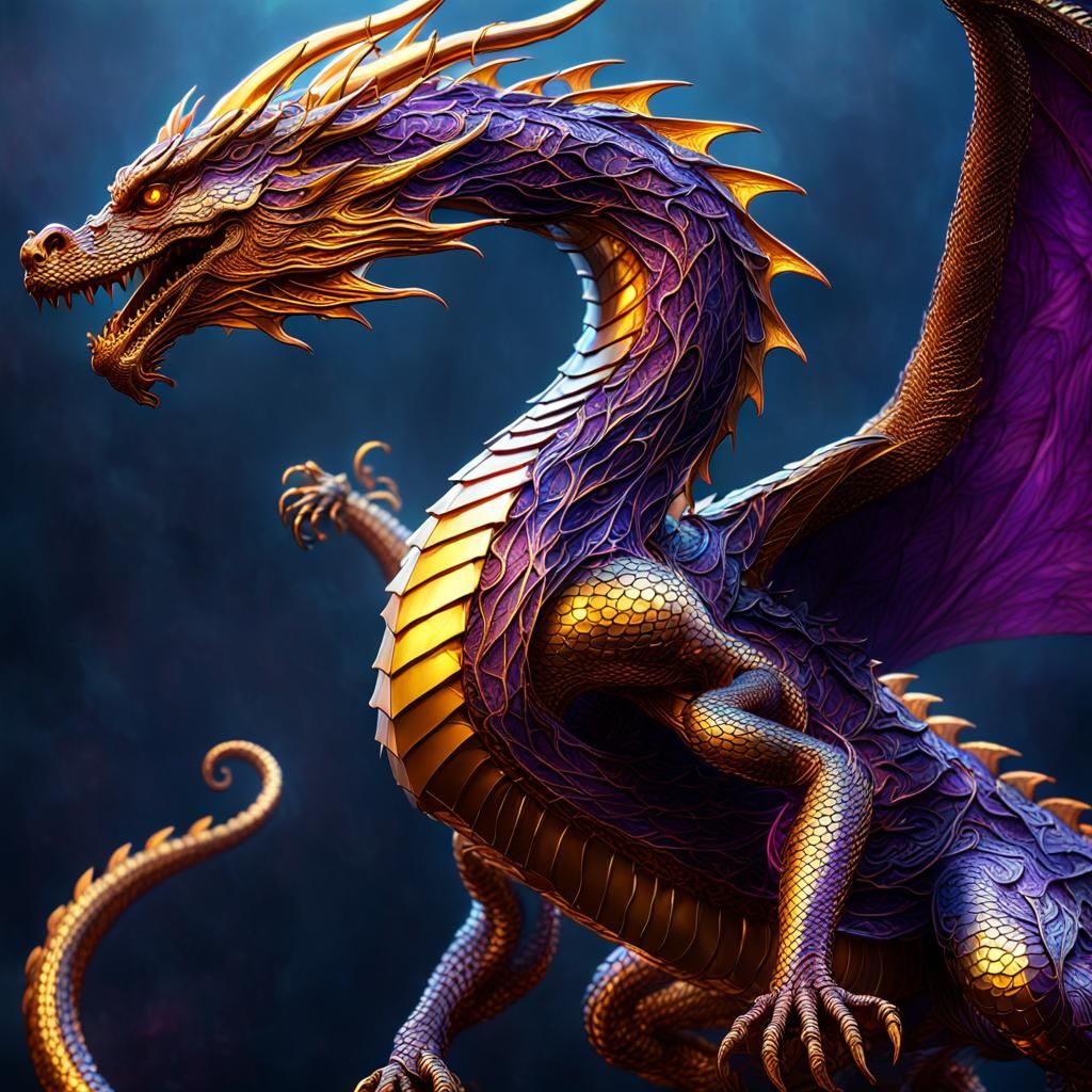 Intricate Copper Wire Dragon: Fantasy Concept Art