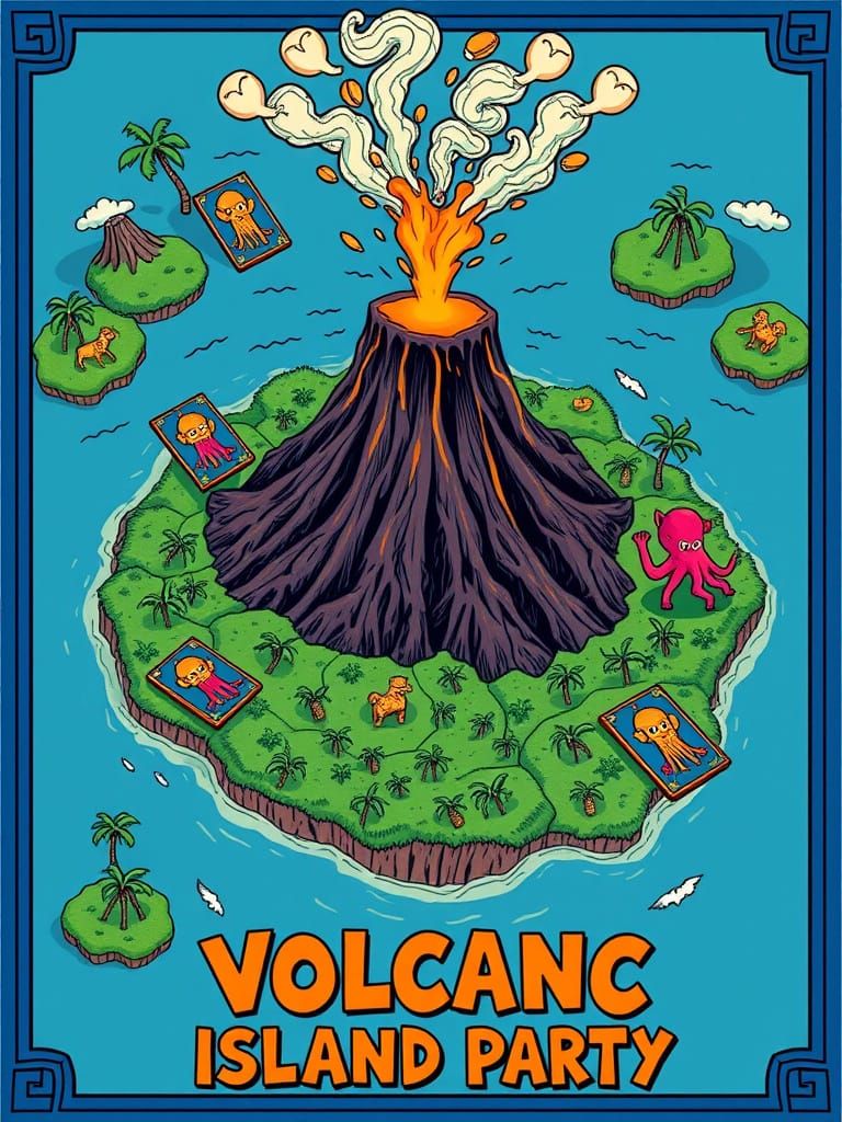 Volcanic Island Board Game Design