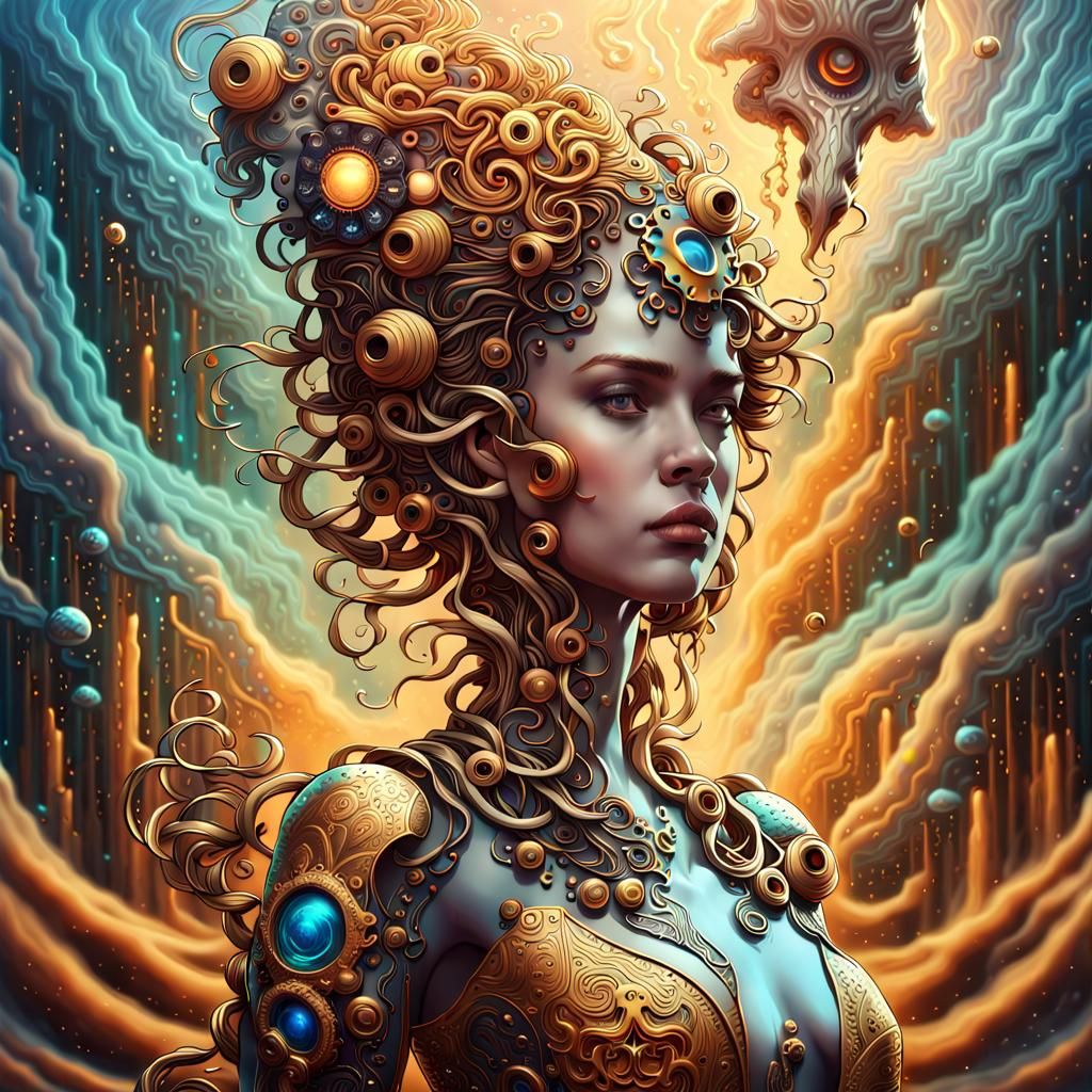 Elemental Embodiment in Vibrant Digital Art Style