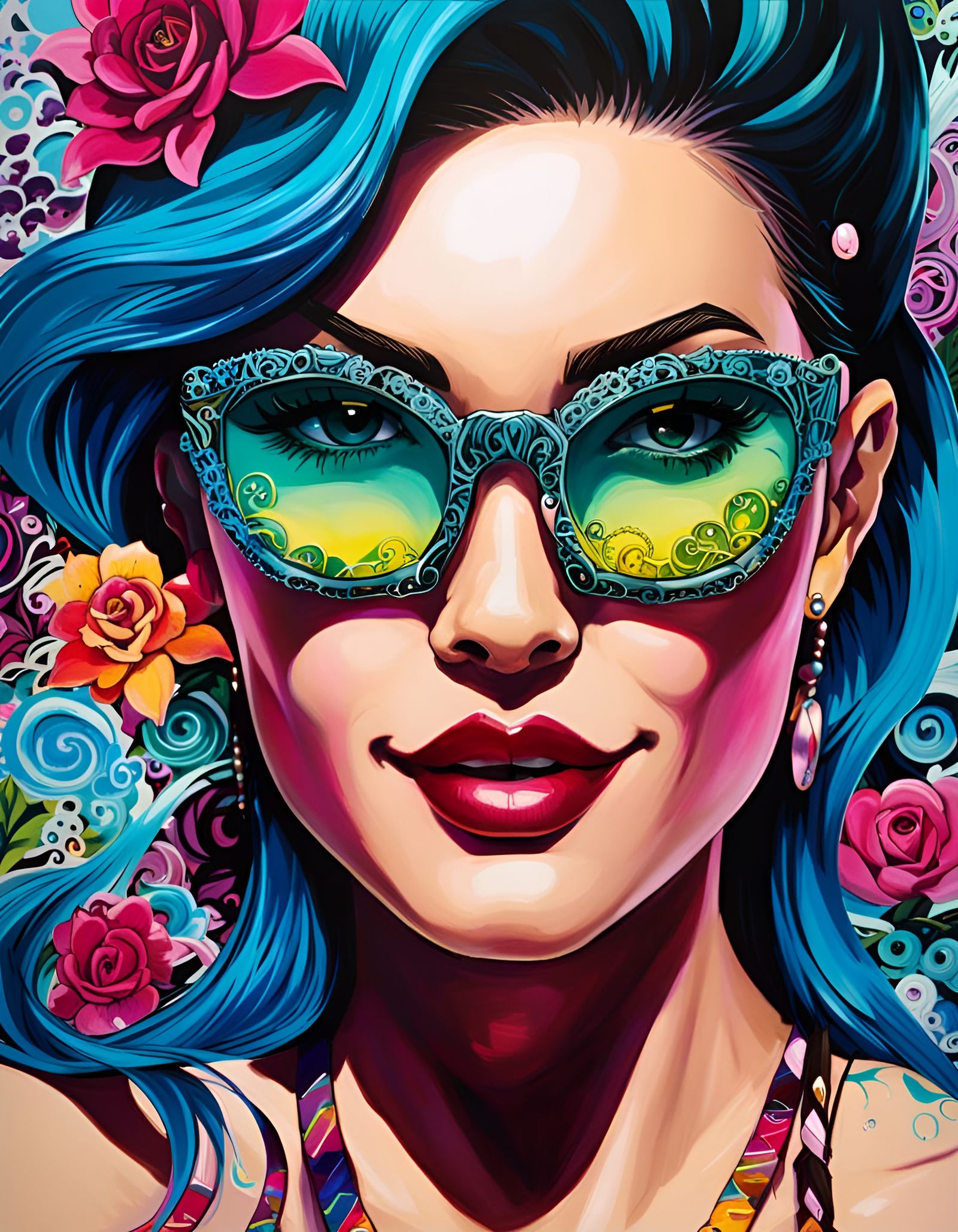 Jinx Selfie in Graffiti Art Style