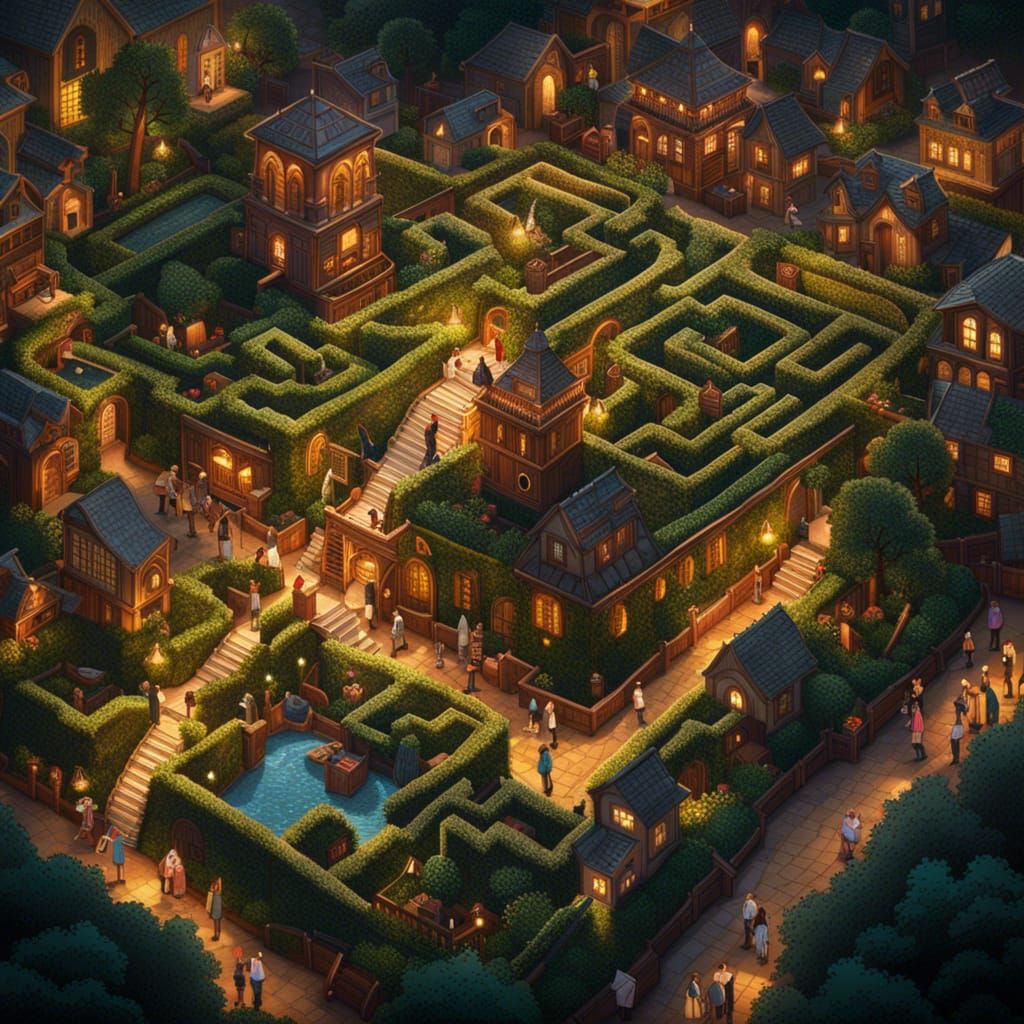 Whimsical Fairy Maze with Intricate Details