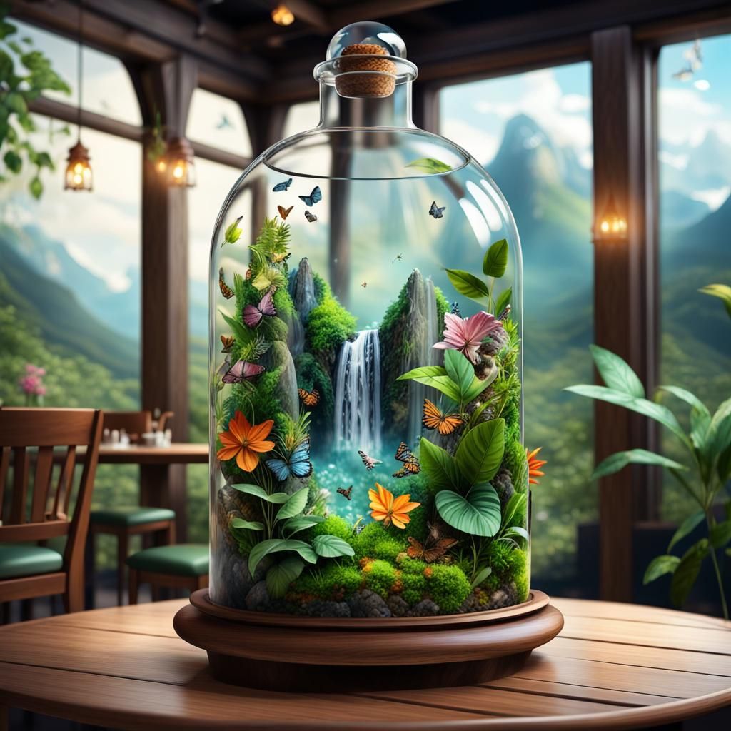 Butterflies Emerge from Terrarium in 3D Style