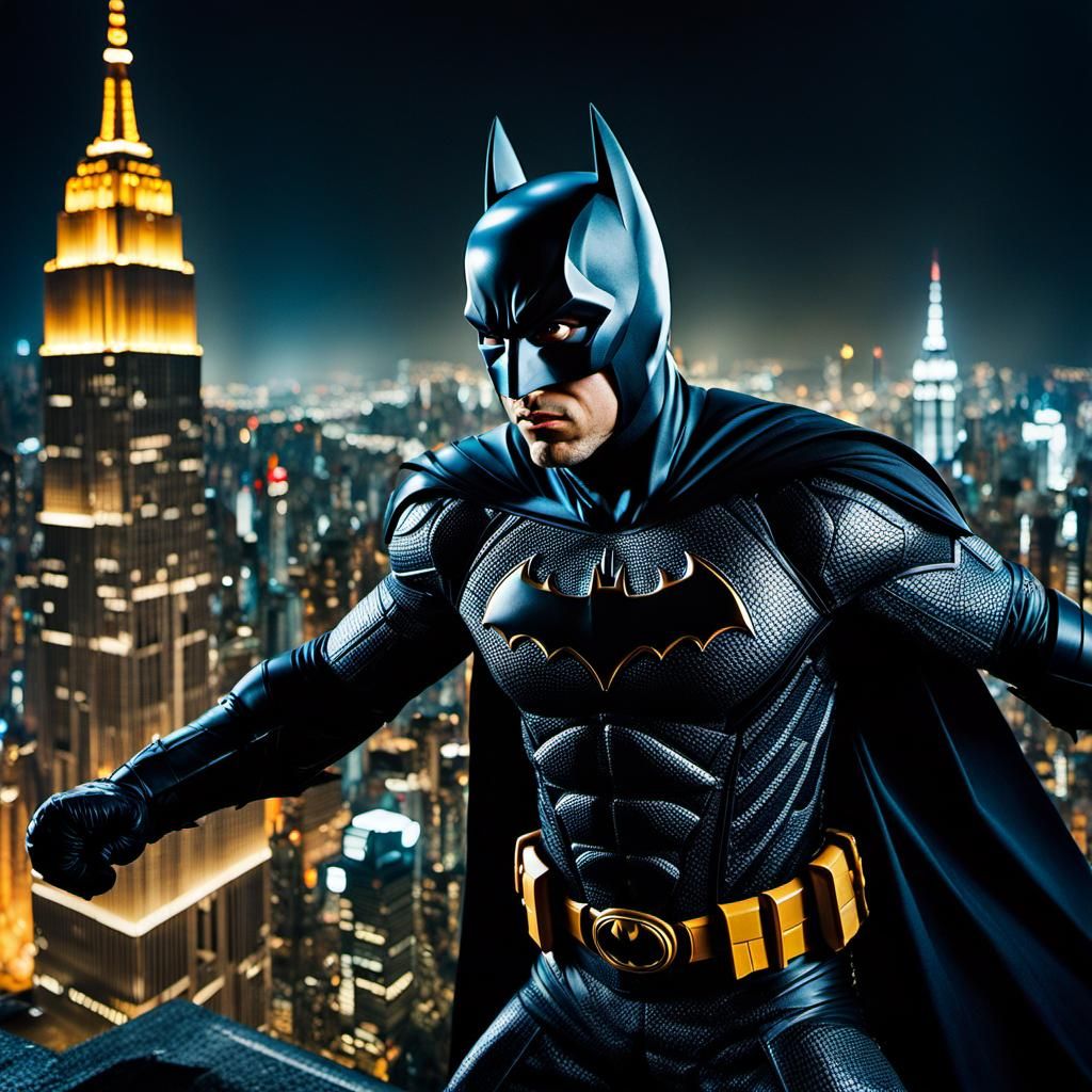 Batman Battles in Gotham: Conceptual Splash Art