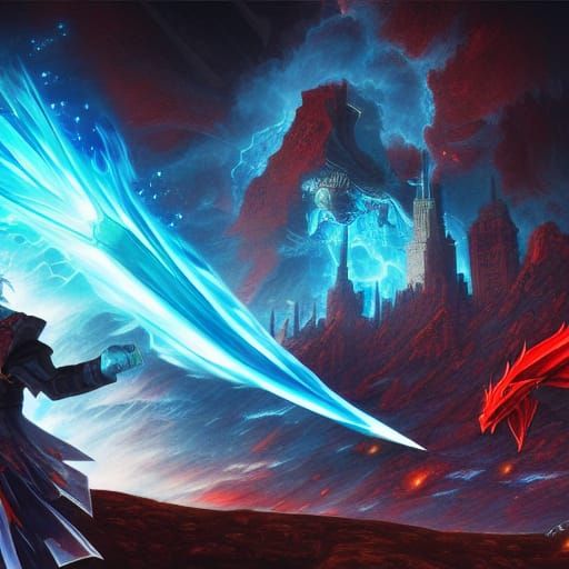 Anime Mars Castle in Neo-Fantasy Mosaic Style