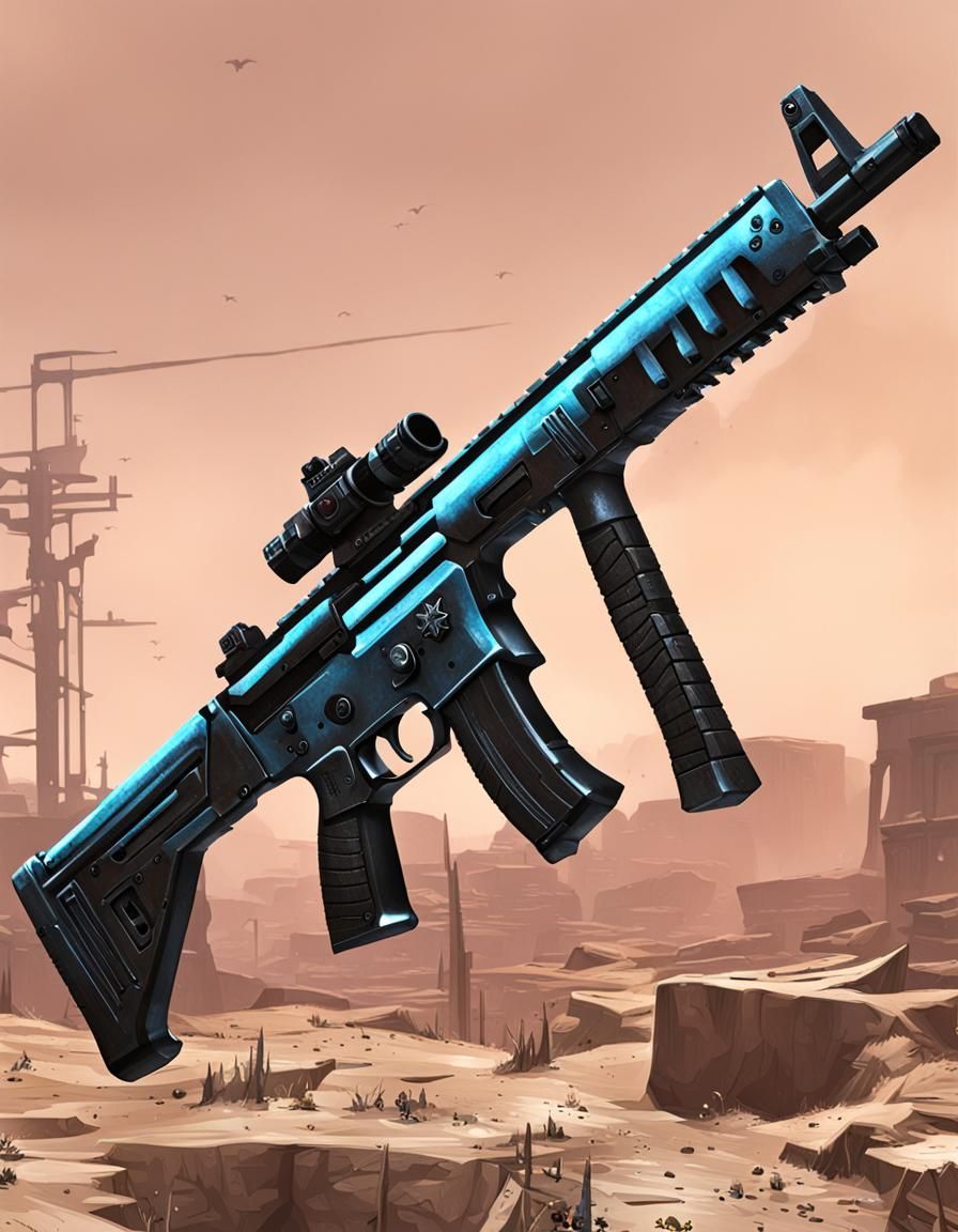 Flesh Punk Assault Rifle Concept Art