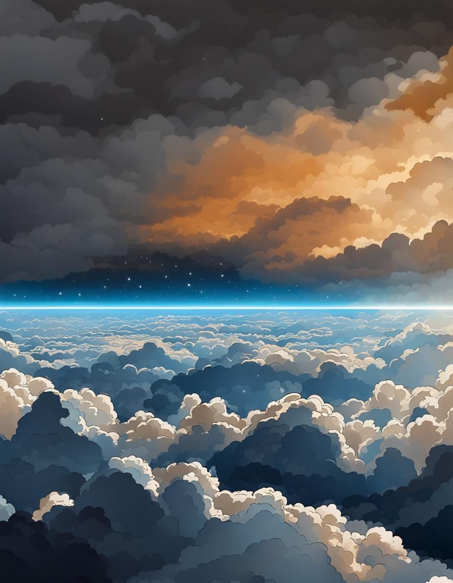 Tarot Card: Atmosphere Meets Outer Space Illustration