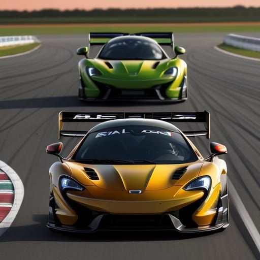 McLaren Racing Car in High-Speed Action