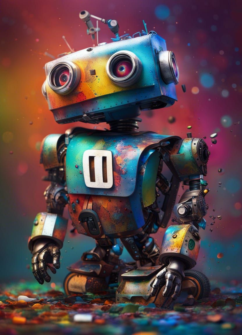 Hyperrealistic Recycling Robot Concept Art