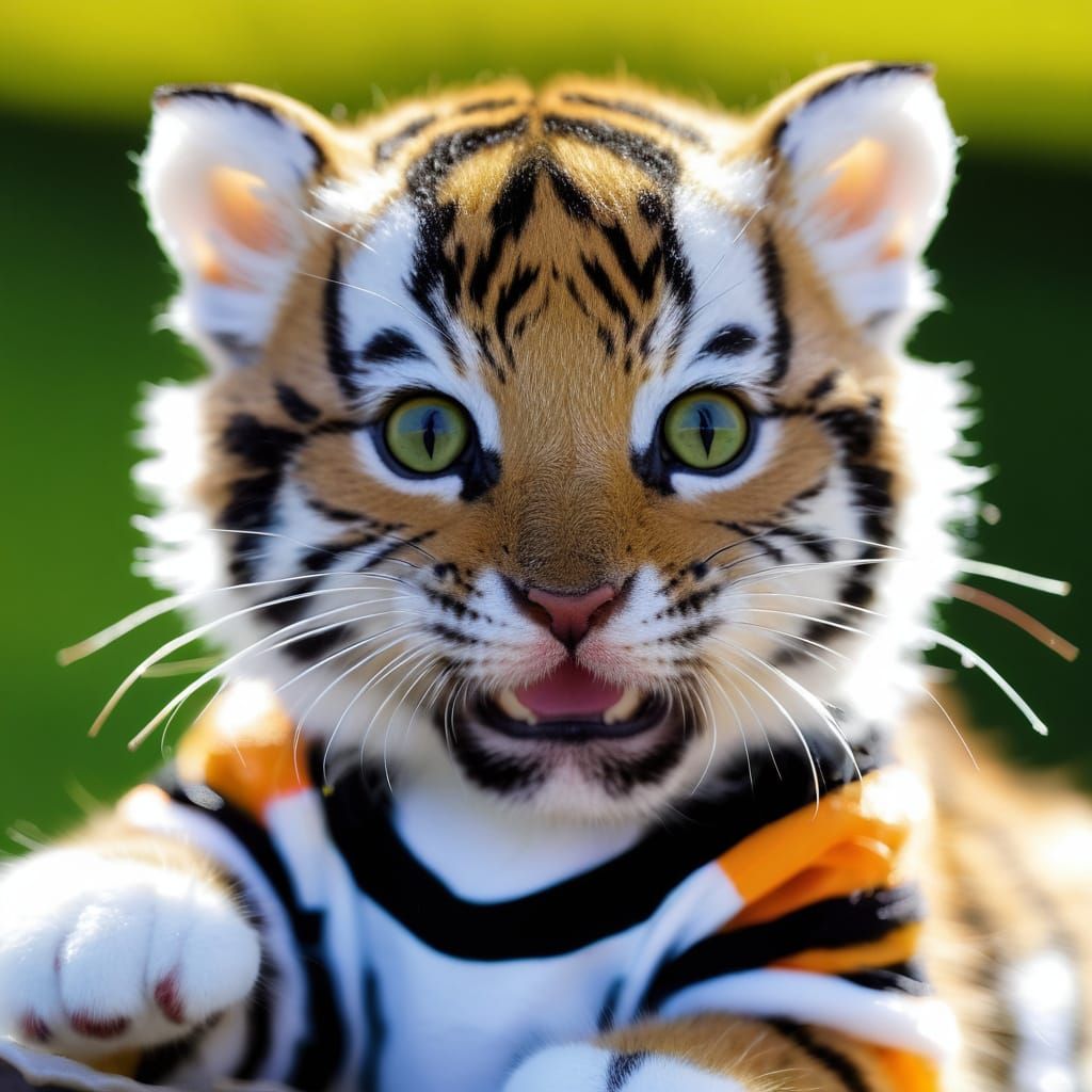 Tiny Cat Dressed as a Tiger