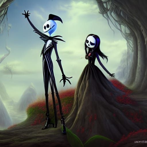 Jack and Sally: Detailed Matte Painting