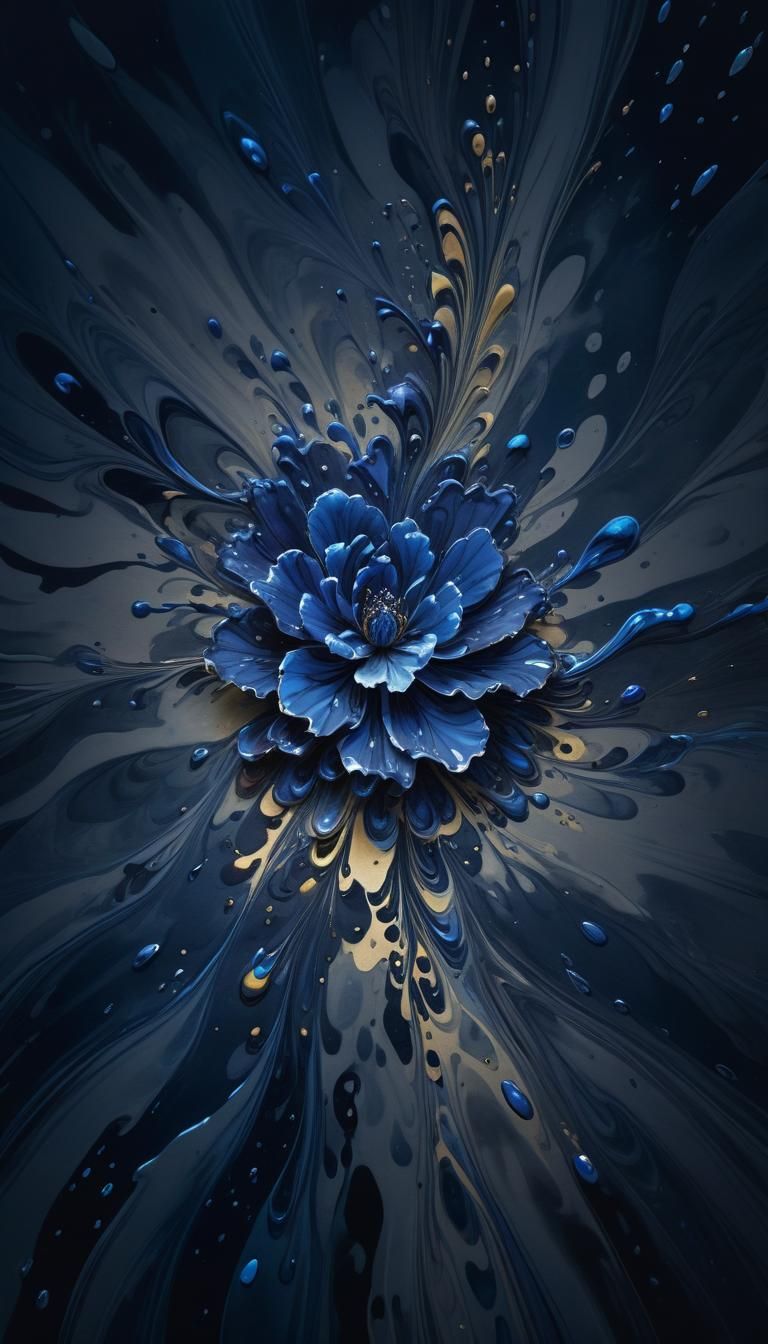 Ink Blending: Fluid Gouache Painting with Calligraphy