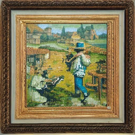 Pixelated Pixel Art in Expressionist Style