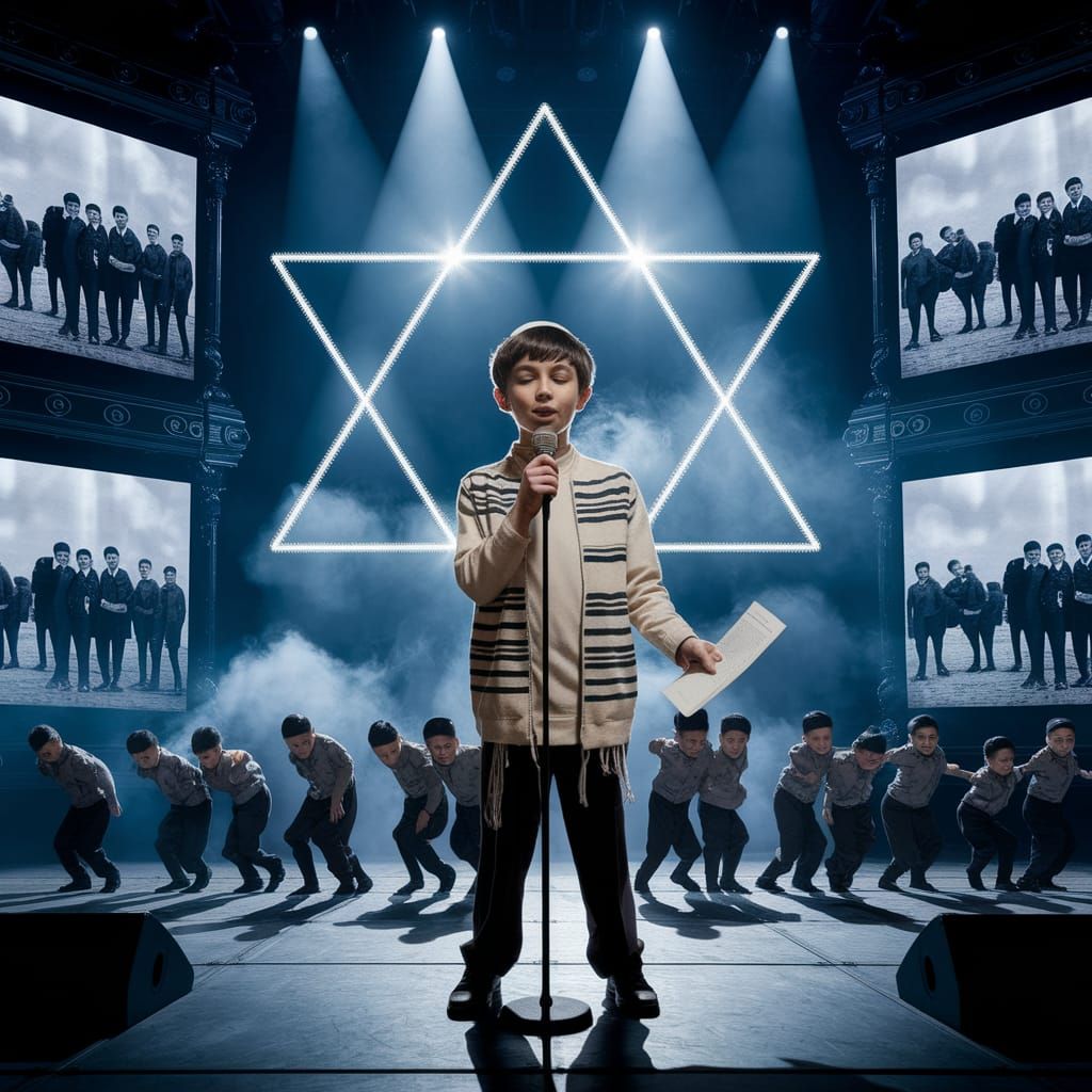 Young Hasidic Singer Performs with Passion and Spiritual Dep...