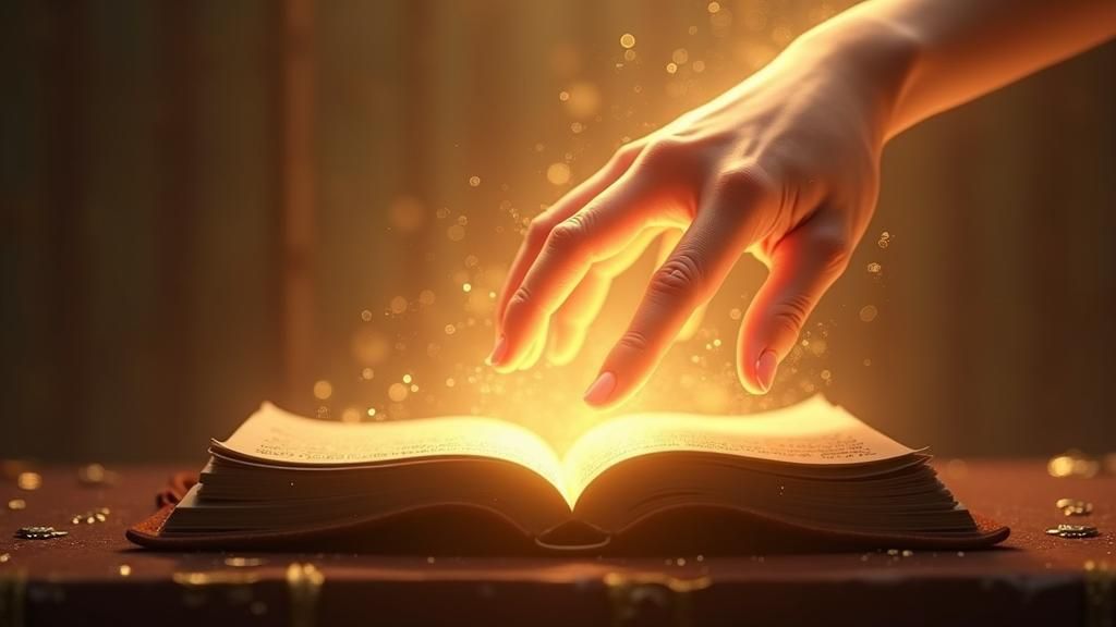 Ethereal Hand Erasing Names: 3D Digital Art