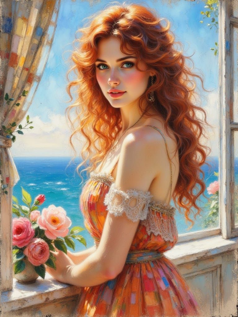 Sun-Kissed Waves And Roses