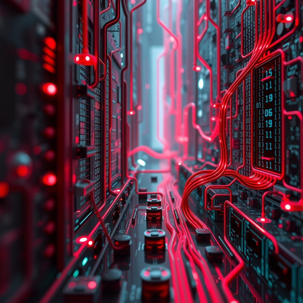 MatrixPunk Circuit Board Inside the Internet in 3D