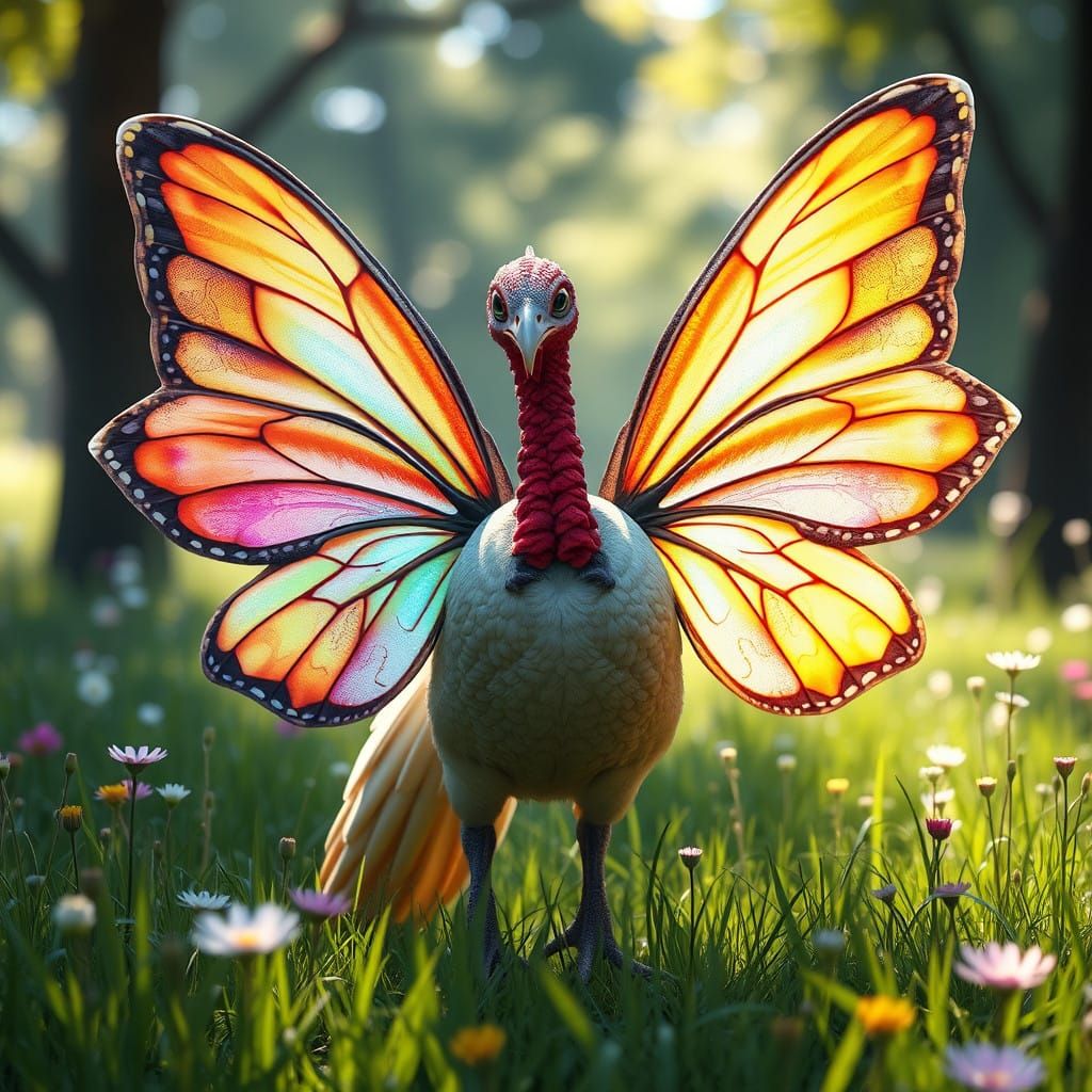 Mothkey in Vibrant Meadow