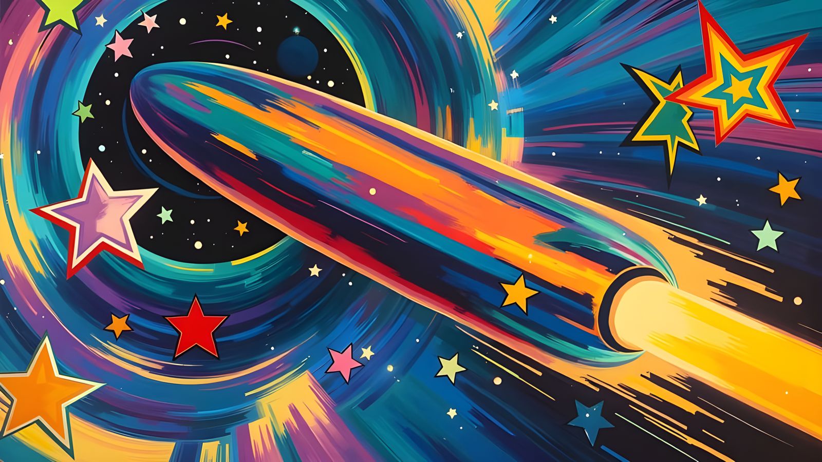 Iridescent Cosmic Vortex in Miraculous Color