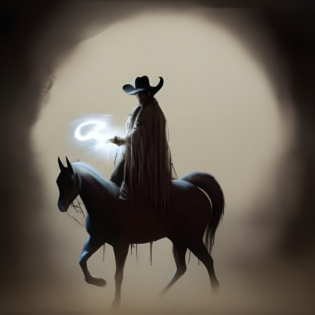 Ghostly Cowboy Band: Sinister Digital Art