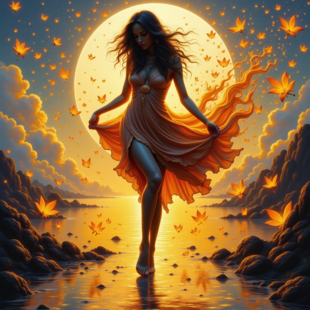 A Dreamcatcher's Bittersweet Realization in Vibrant Cyberpun...