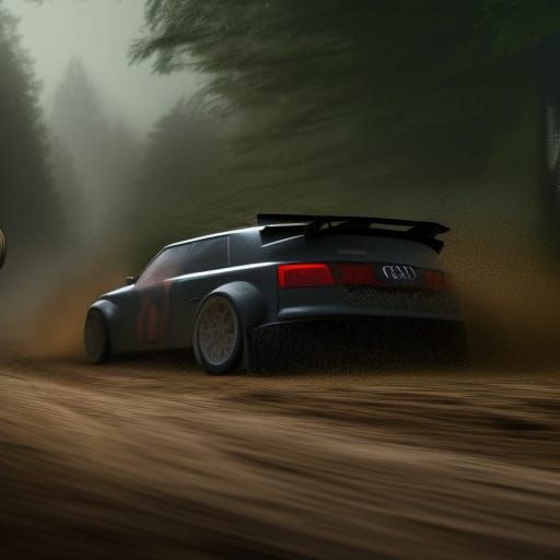 Audi Quattro S1 Drifting on Dirt Track