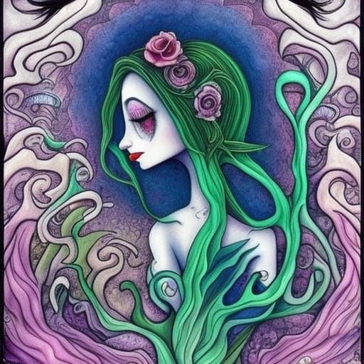 Spectacular Landscape in Watercolor Photoillustration Style