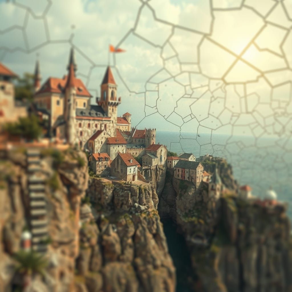 Ethereal Medieval Metropolis of Hyborem in Dadaïsme Style