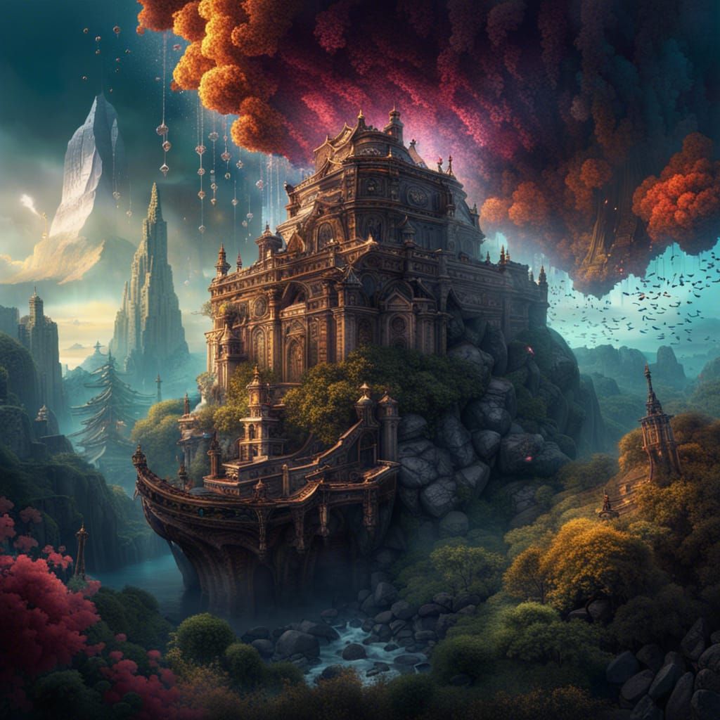 Epic Breath of Life: Detailed Digital Matte Painting