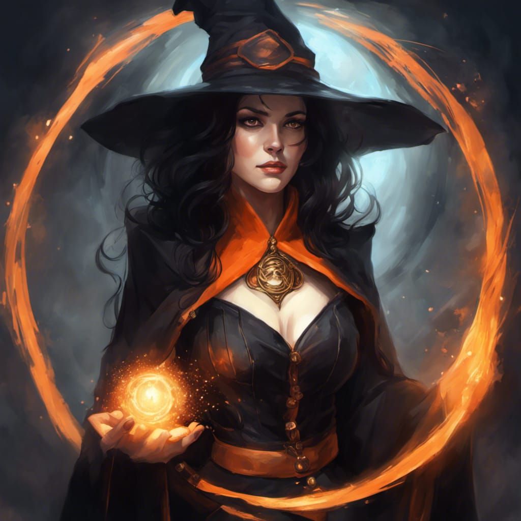 Dark Fantasy Wizard Woman Portrait in 8K