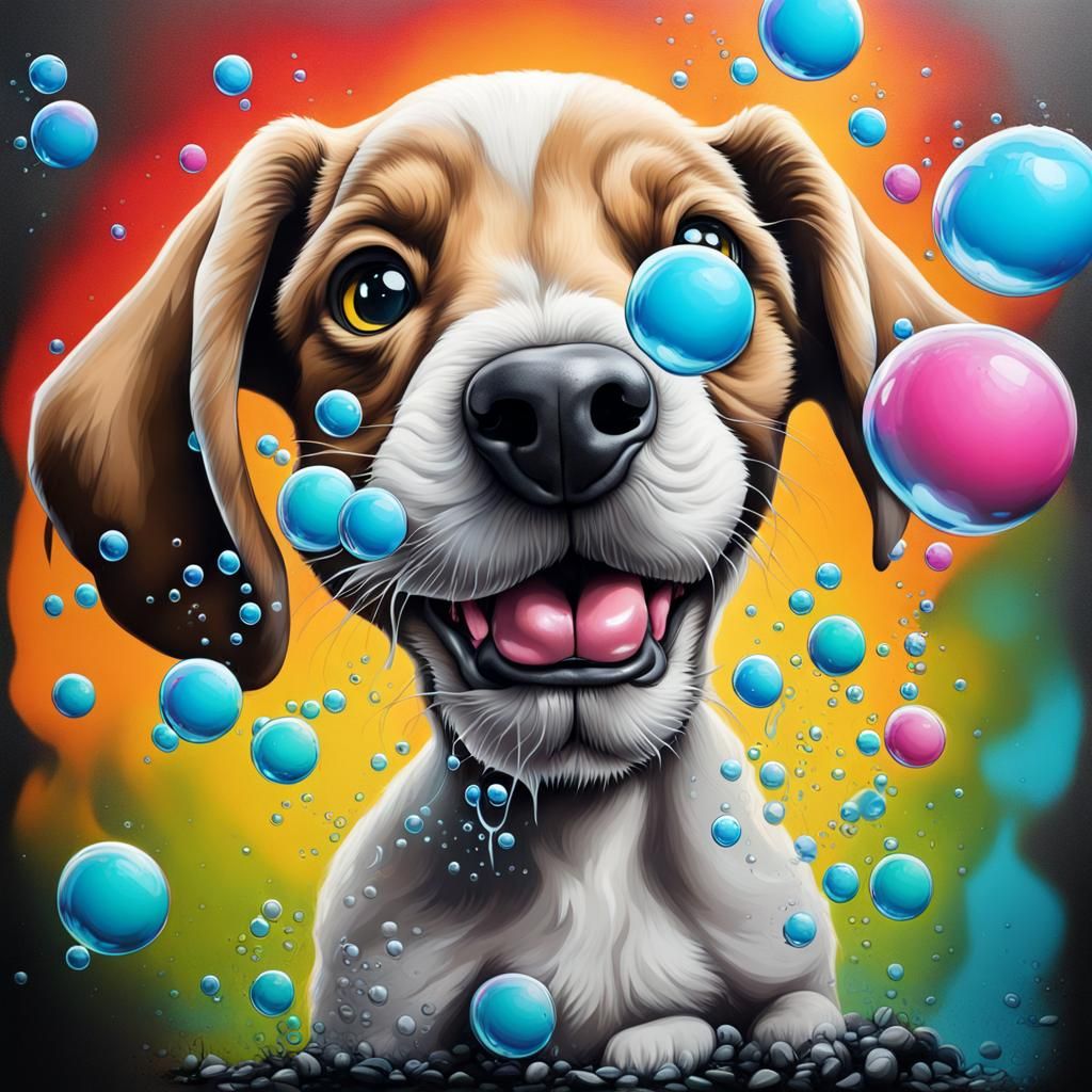 Puppy Pops Bubbles: Graffiti Art Explosion