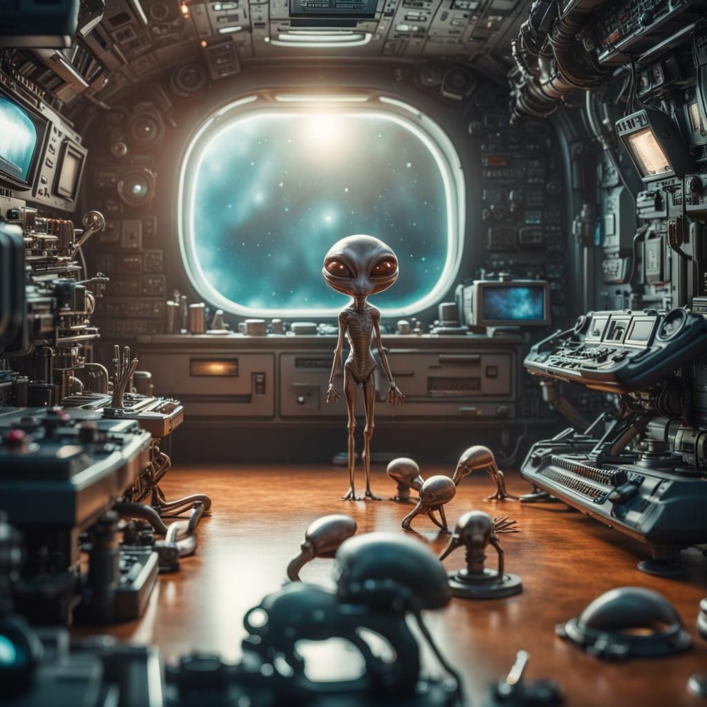 Surreal Alien Childhood Memories in Science Fiction Style