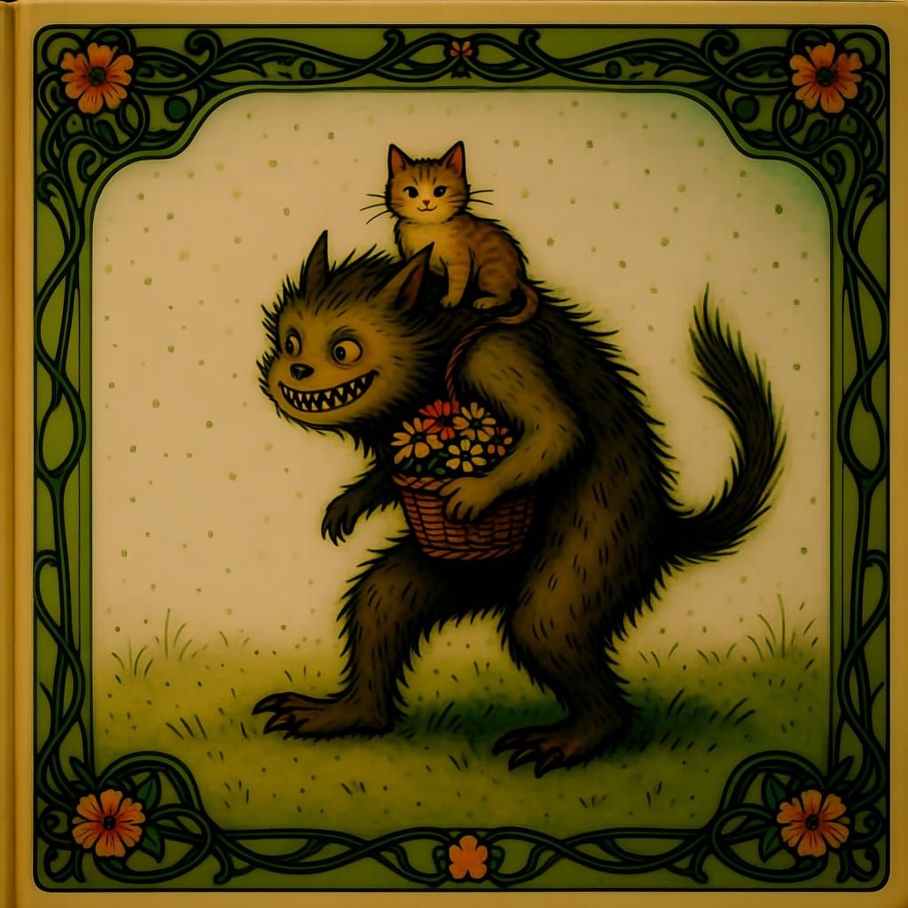 Early 20th-century book book illustration, influenced by the...